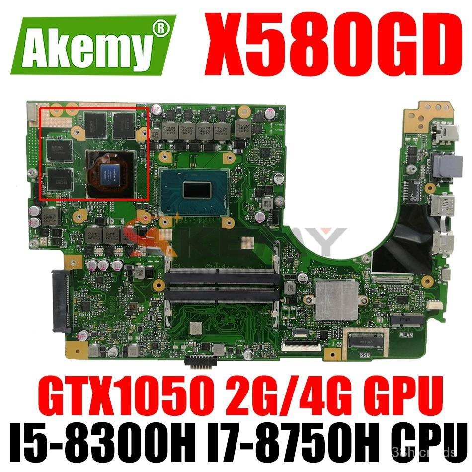 RQ+X580GD Notebook Mainboard GTX1050 2G 4G GPU I5-8300H I7-8750H CPU ...