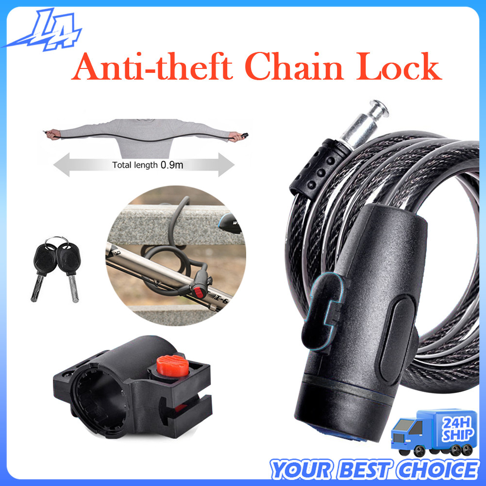 Bicycle Locks Anti-theft MTB Bike Steel Wire Chain Motorcycle Bike ...