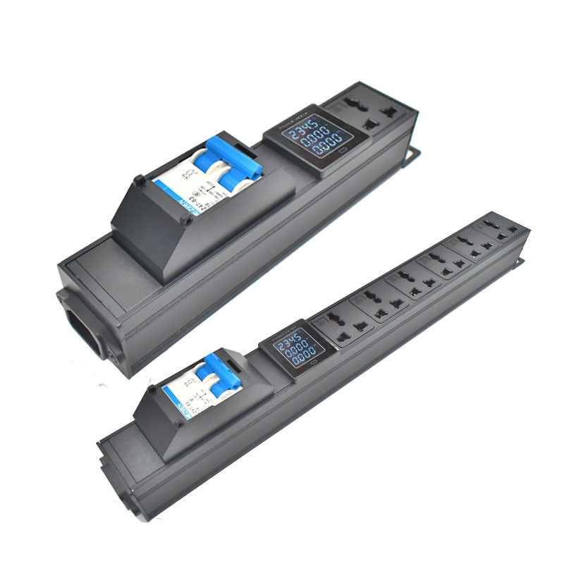 Desktop socket C14 port PDU Power strip Digital display ammeter Power ...