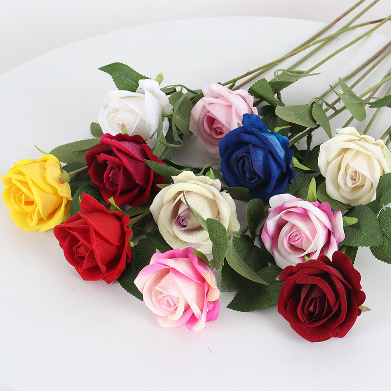 High Quality Velvet Rose&Cloth Rose Fake Rose Fake Flowers Artificial ...
