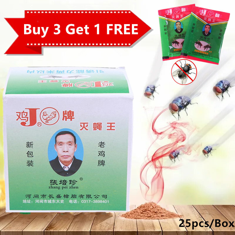 [Buy 3 Box Get 1 Free Box] 100pcs Total Fly Killer Powder Fly Killing ...