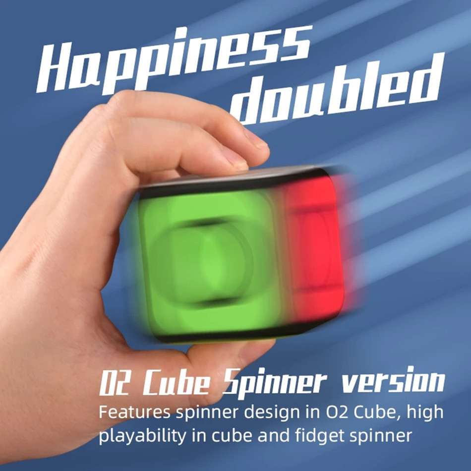 QiYi O2 Cube Standard 1x1 Cube Puzzle Spinner Speedcube Educational Toy ...