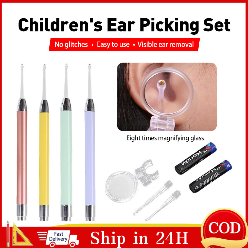 Ear Pick LED Flashlight Earpick With Magnifier Earwax Cleaner Storage ...