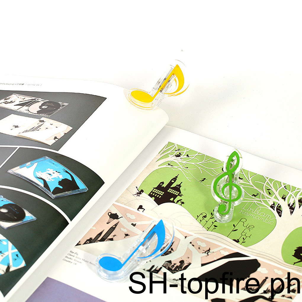10 Pieces Musical Note Clips Assortment Portable Kit Office Bookmark ...