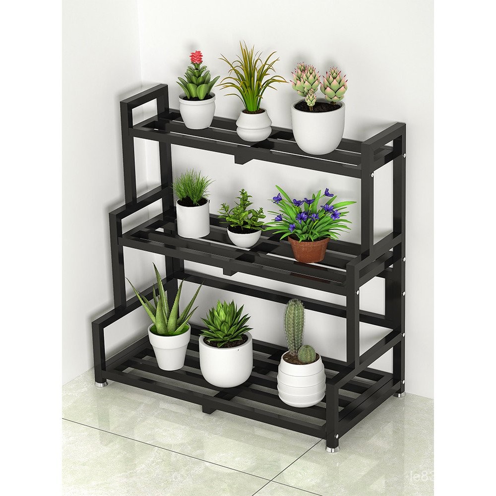 Flower Stand Storage Rack Balcony Stainless Steel Floor-standing Flower ...