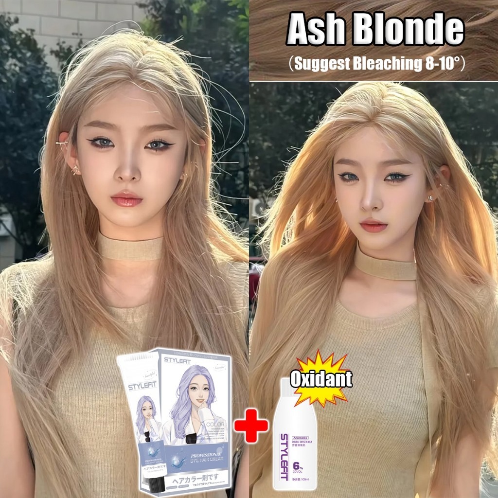 STYLEFIT WOMEN Hair Color Ash Blonde High quality boxed(100ml Hair Dye+ ...