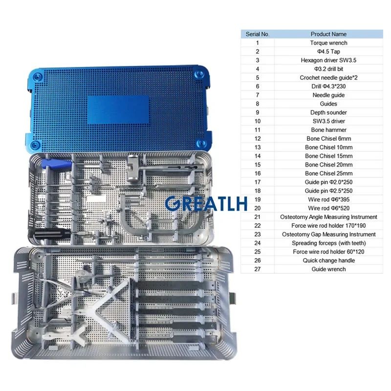 HTO Osteotomy Instrument Set Osteotome Chisel Angle Measuring Tool ...