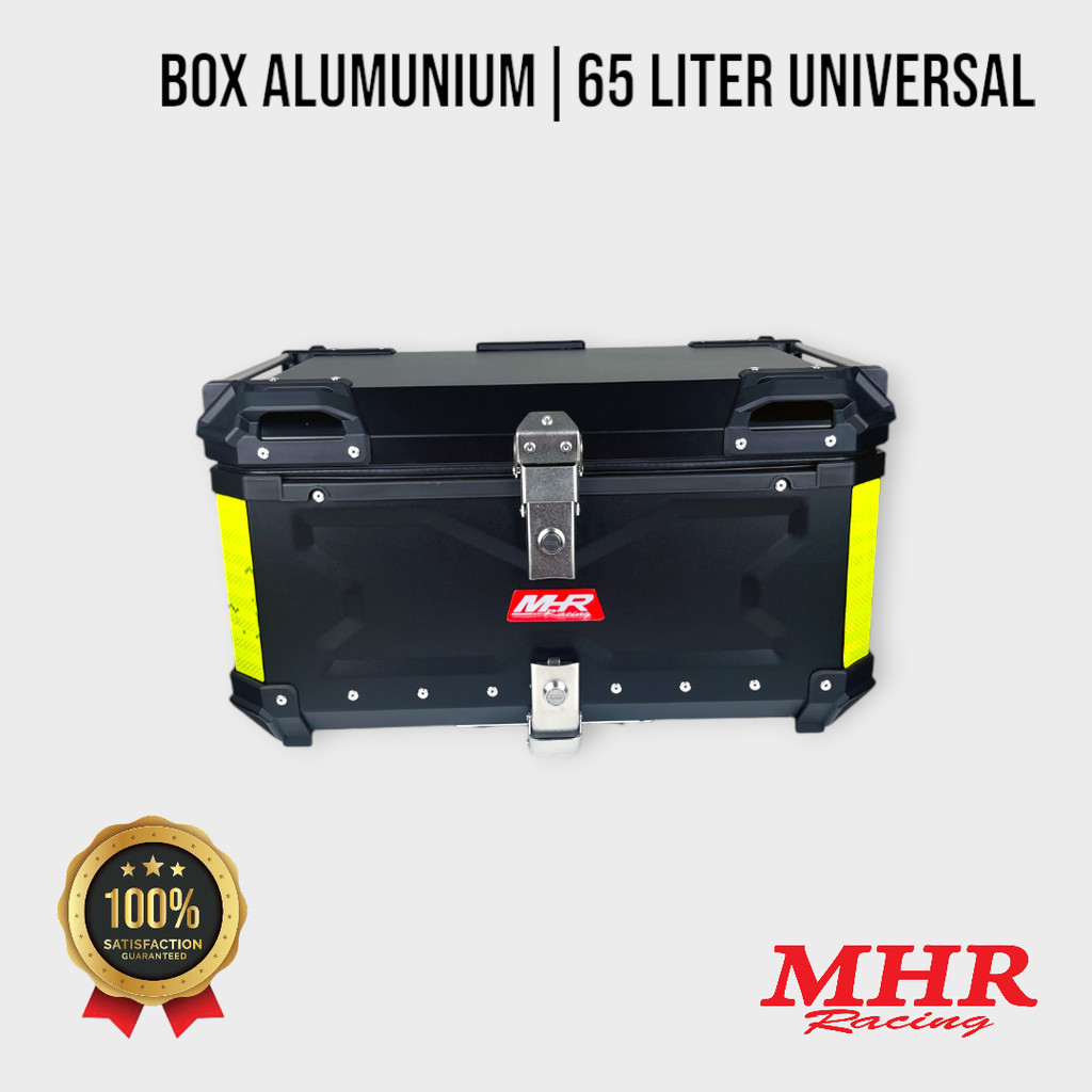 MHR Racing - Pannier Box 65 Liter Aluminum X Black Luggage Universal ...