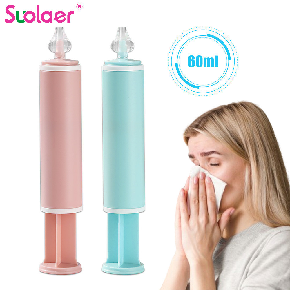 Portable Needle Tube Nasal Aspirator Syringe Nose Cleaner Rhinitis ...