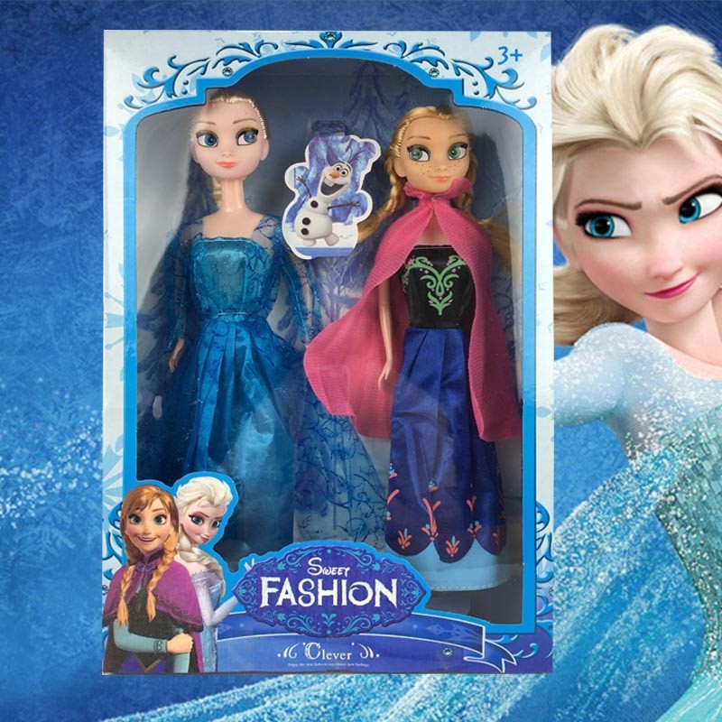 2pcs Frozen 2 Elsa Anna Action Figure Toys 30cm Frozen Elsa Movable ...