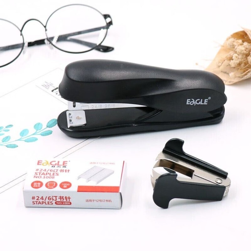 Stapler Set with 1000 Staples and Staple Remover Desktop Stapler 24/6 ...