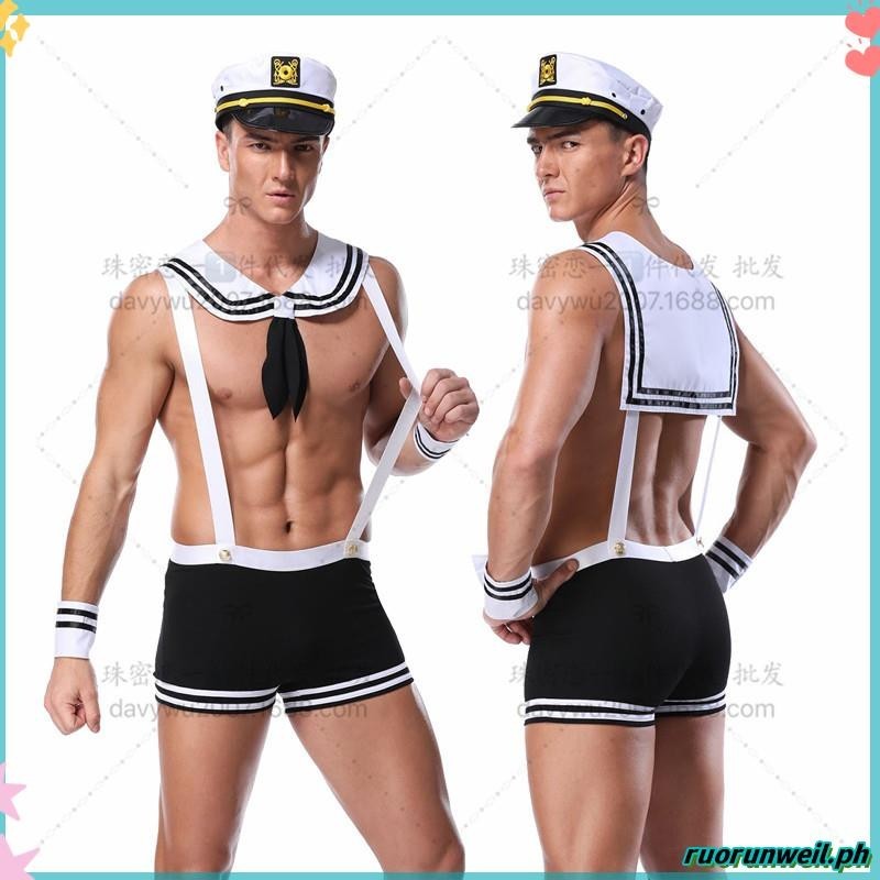 Sexy Cosplay Costume for Man Roleplay Navy Sailor Firefighter Uniform with  Cap Stylish Night Club Stage Performance Lingerie Set | Shopee Philippines