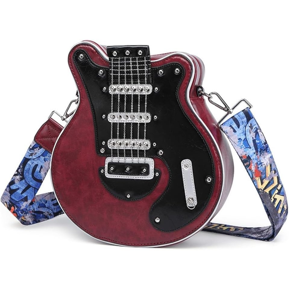 Guitar Shaped Crossbody Bag Fashionable PU Leather Guitar Shaped Bag Gifts For Guitar Players Shopee Philippines