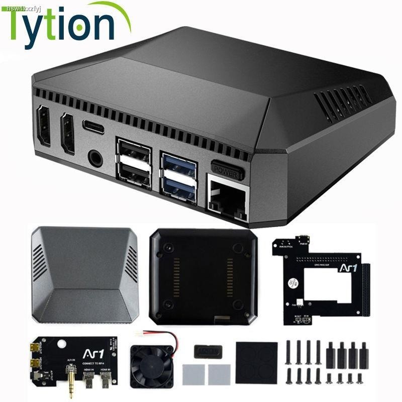 Raspberry Pi 4th generation aluminum alloy metal shell + smart fan ...