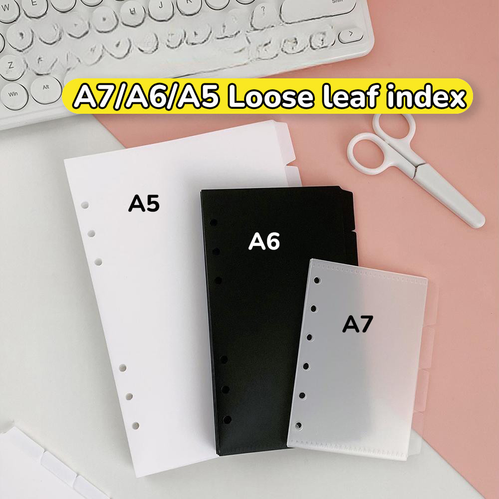 A6/A6/A7 Binder Index Dividers Index Page for Loose-leaf Notebook ...