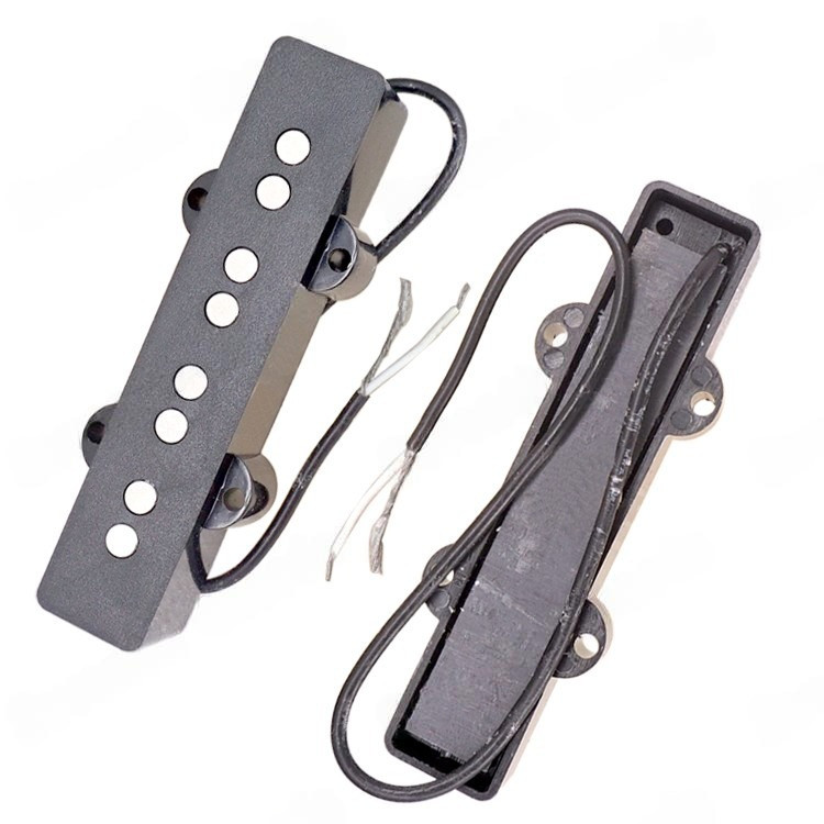 Yootones 2Pcs 4 String JB Bass Pickup Part Open Style Neck Compatible With 4 String Electric Bass Squier Affinity Pj Bass Slive