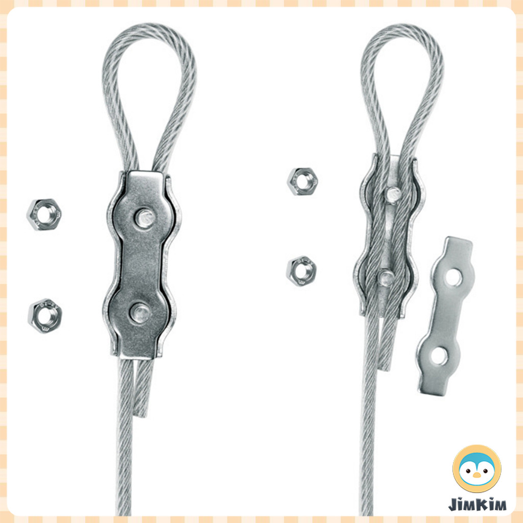 JimKim Stainless Steel Wire Clip Wire Rope Clamp Double Clamp Cable ...