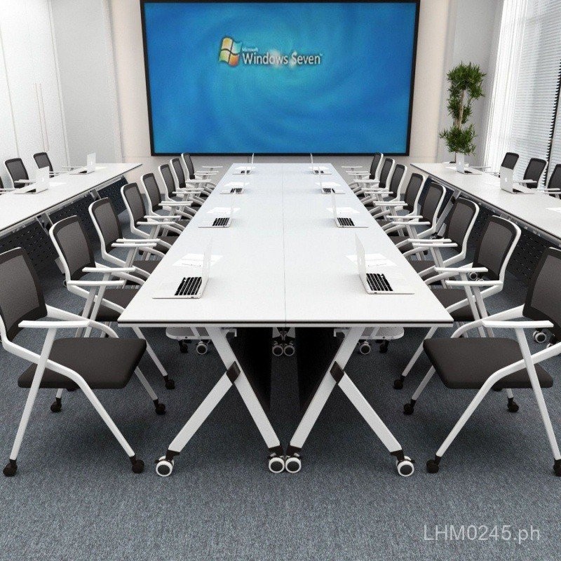 Combination Table and Chair Folding Training Conference Table Double ...
