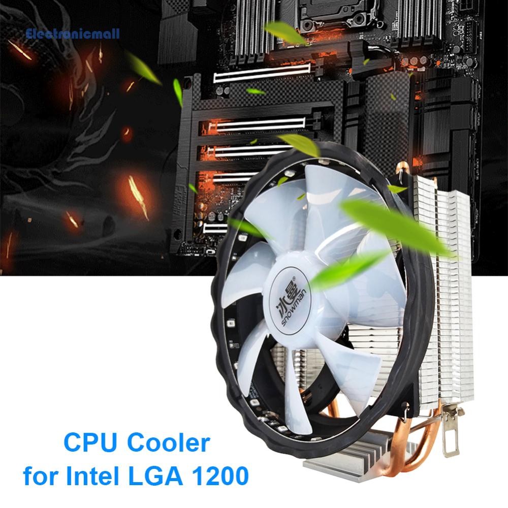 SNOWMAN 2 Heat Pipes CPU Cooler RGB PC Quiet Radiator for Intel LGA ...