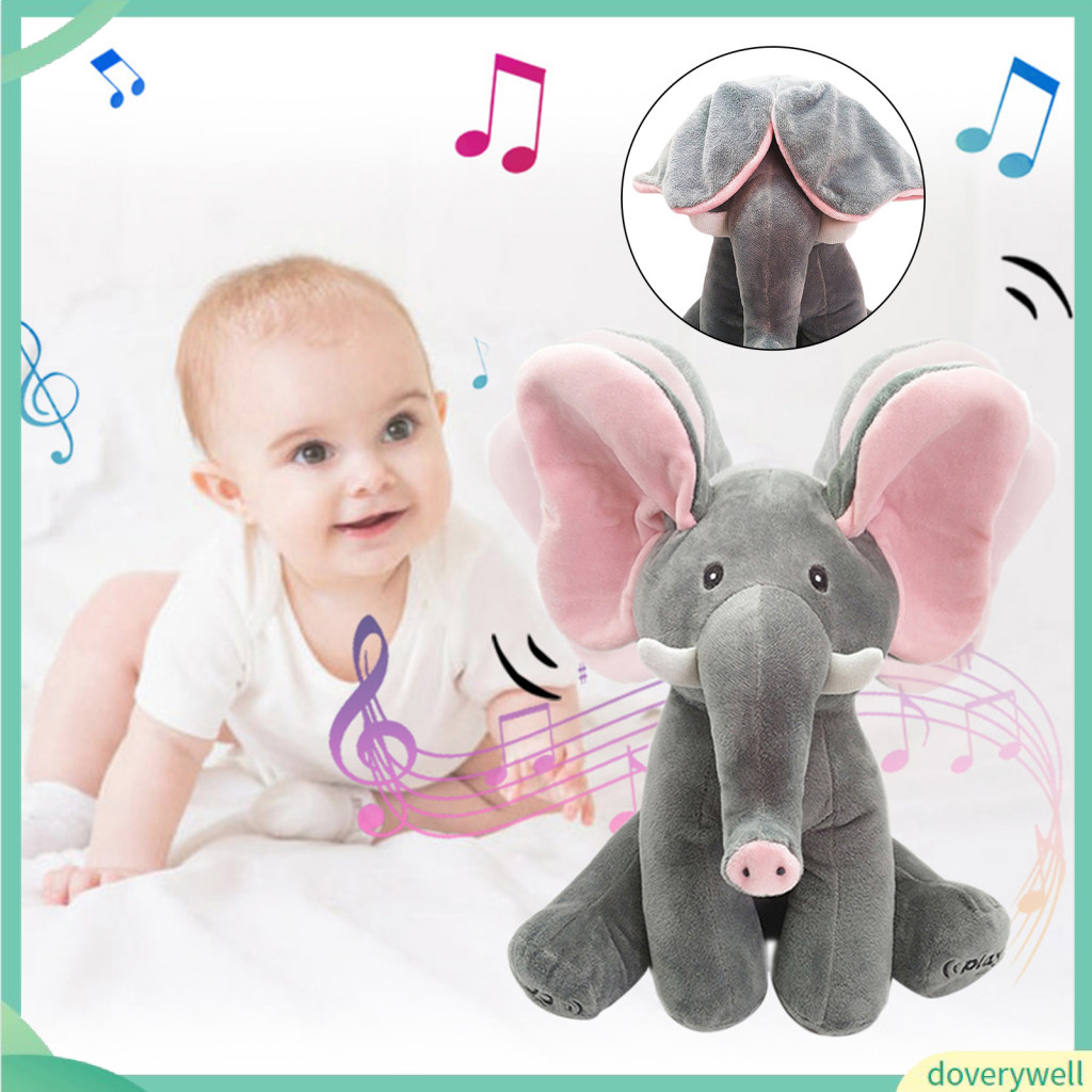 {doverywell} Kids Elephant Toy Peekaboo Elephant Plush Toy with Moving ...