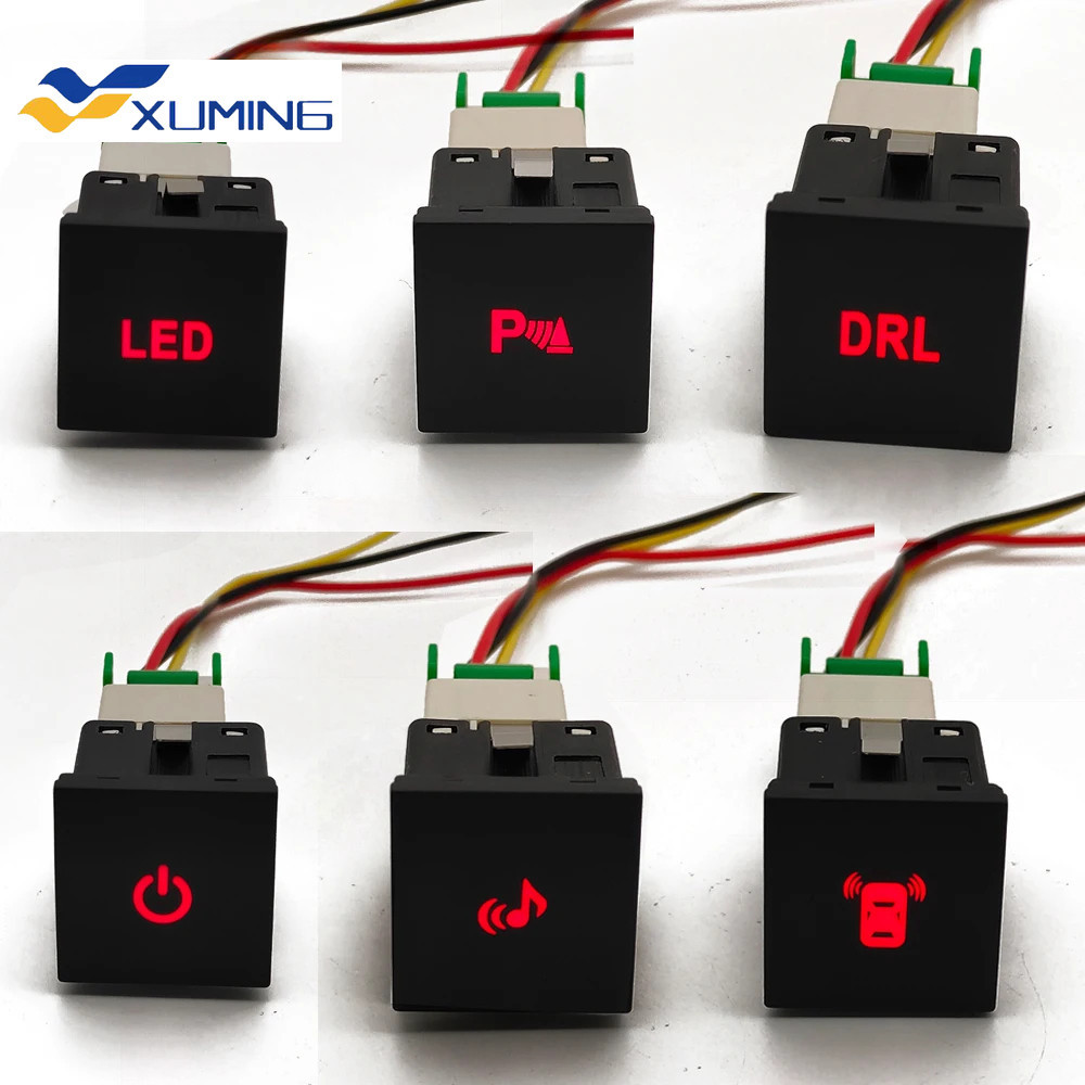 XM-1 Pieces Car Red LED DRL Light Packing Radar Power On Off Camera ...