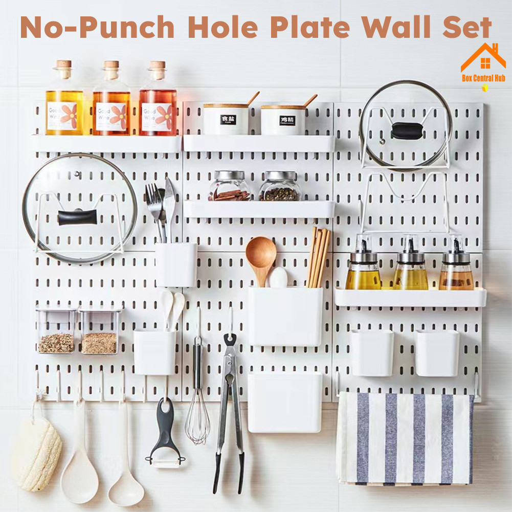 Wall Shelf Pegboard Switch Rack Kit Household Storage Display Shelf ...