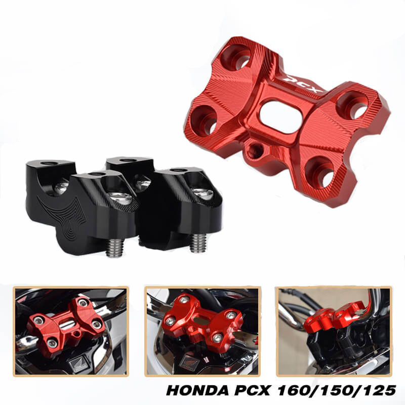 HONDA PCX 160/150/125 Handlebar Riser and Clamp Kits CNC Handle Bar ...