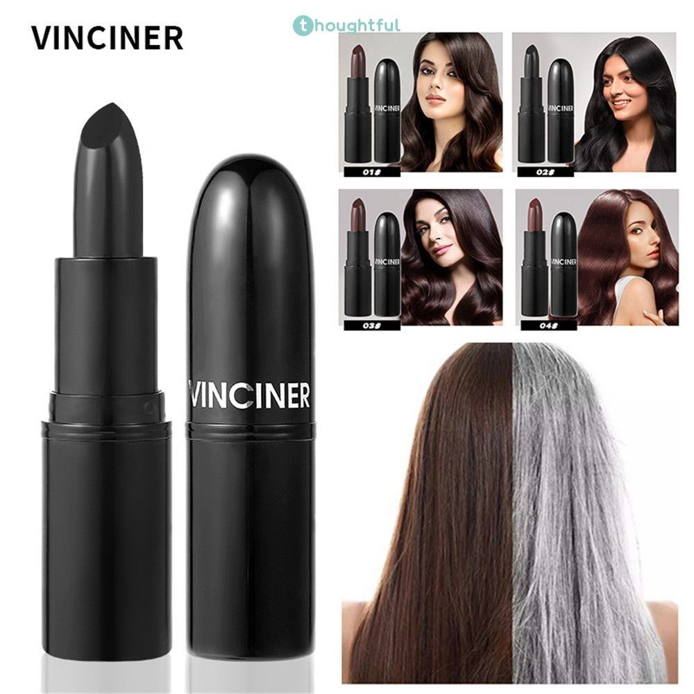 VINCINER 4 Color Hair Dye Pen Portable Temporary Cover Gray Hair Stick ...