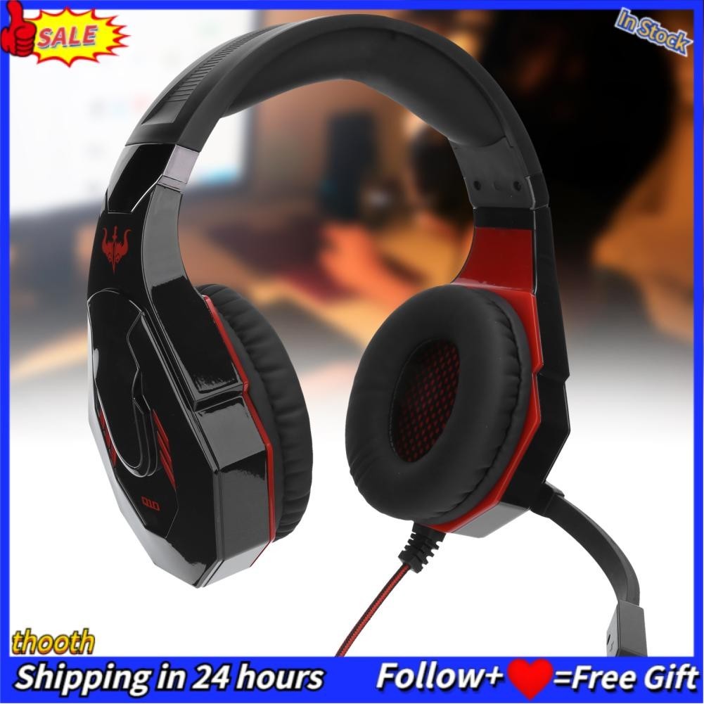 Thooth Wired Gaming Headset USB Port Over‑Ear Headphone Mic PC Computer ...