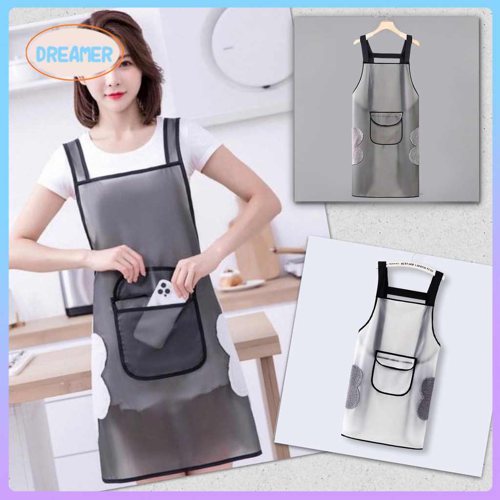 Lightweight Transparent Cooking Apron Oil/Water Resistant TPU Apron ...
