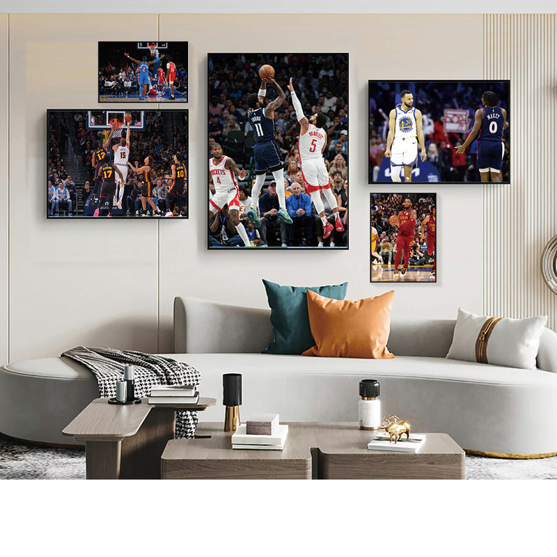 No Framed NBA Stars Epic Moments Basketball Action Posters Wall Art ...