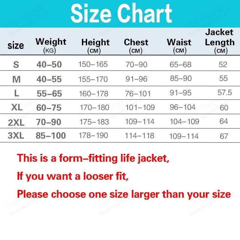 Life Jacket for Adult Super Buoyancy Neoprene Life Vest Surf Raft Kayak ...
