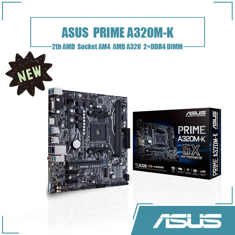 Asus Prime A320m K Motherboard Socket Am4 2xddr4 Dimm Using Amd A320 Chipset Micro Atx 32gb 7575