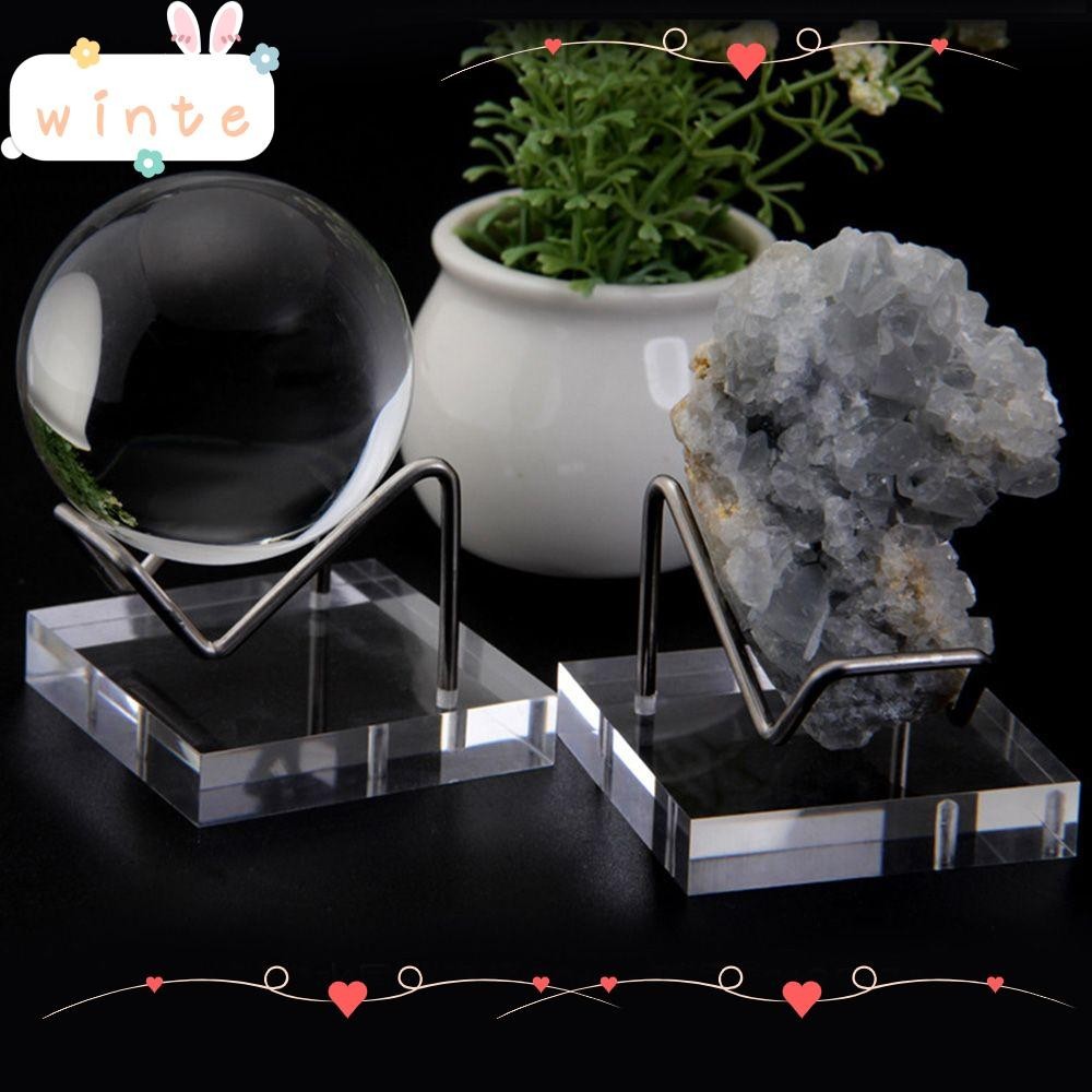 WINTE Crystal Ball Base Metal Photography Props Mineral Acrylic Display ...