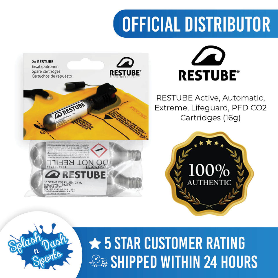 RESTUBE Active, Automatic, Extreme, Lifeguard, PFD CO2 Cartridges (16g