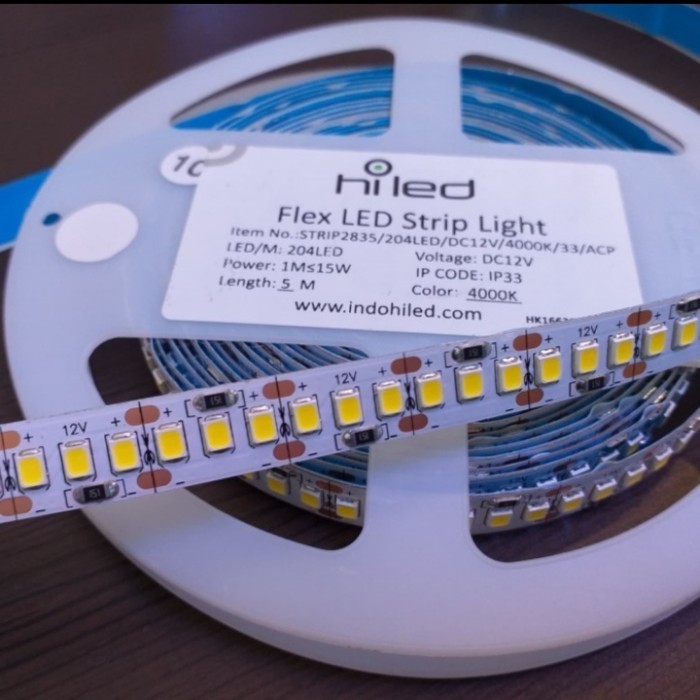 LED Strip Light Hiled 2835 IP33 204 LED 12V - 4000K | Shopee Philippines