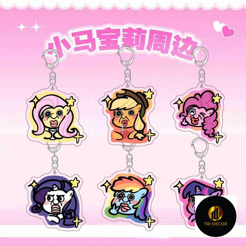 My Little Pony peripheral keychain Bangbang and Yuzhi cute and funny ...