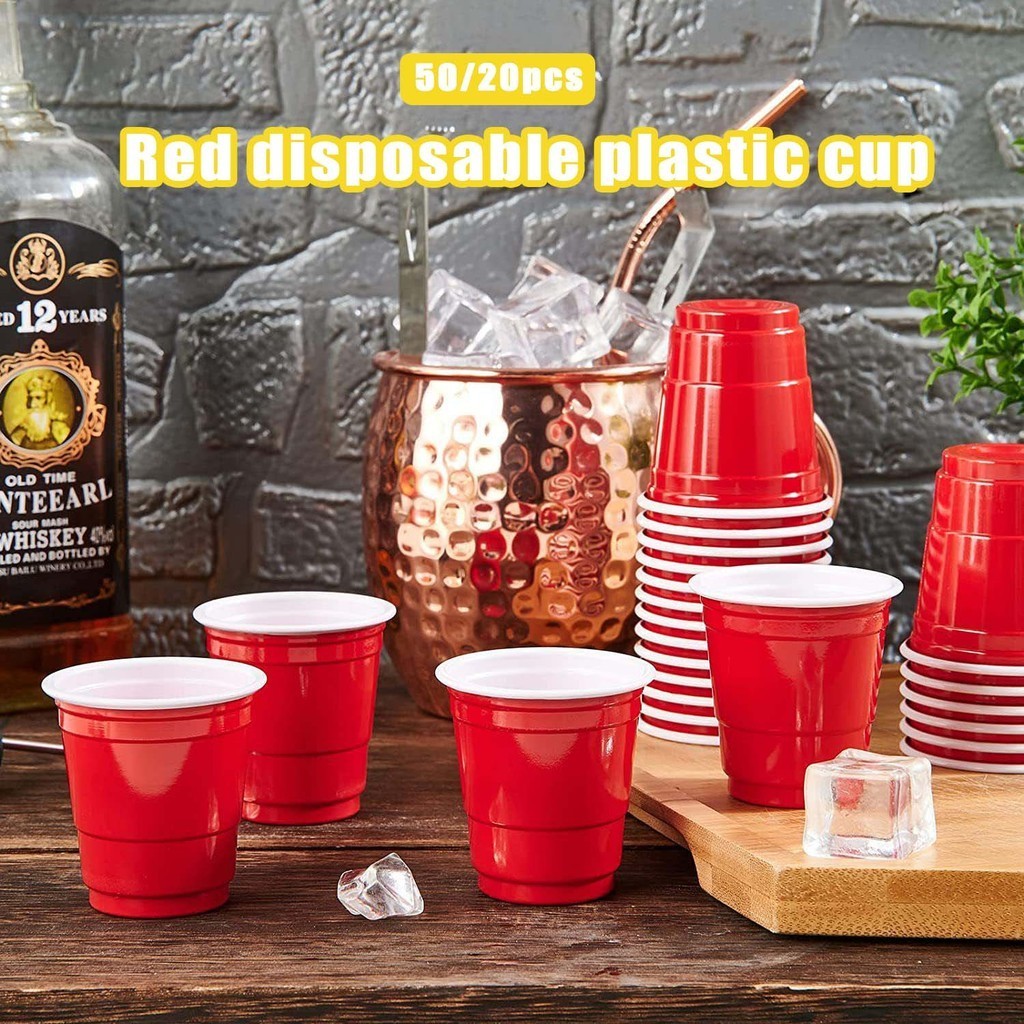 New Cup Red 50/20pcs 60ML Solo Stacking cups Disposable Tableware ...