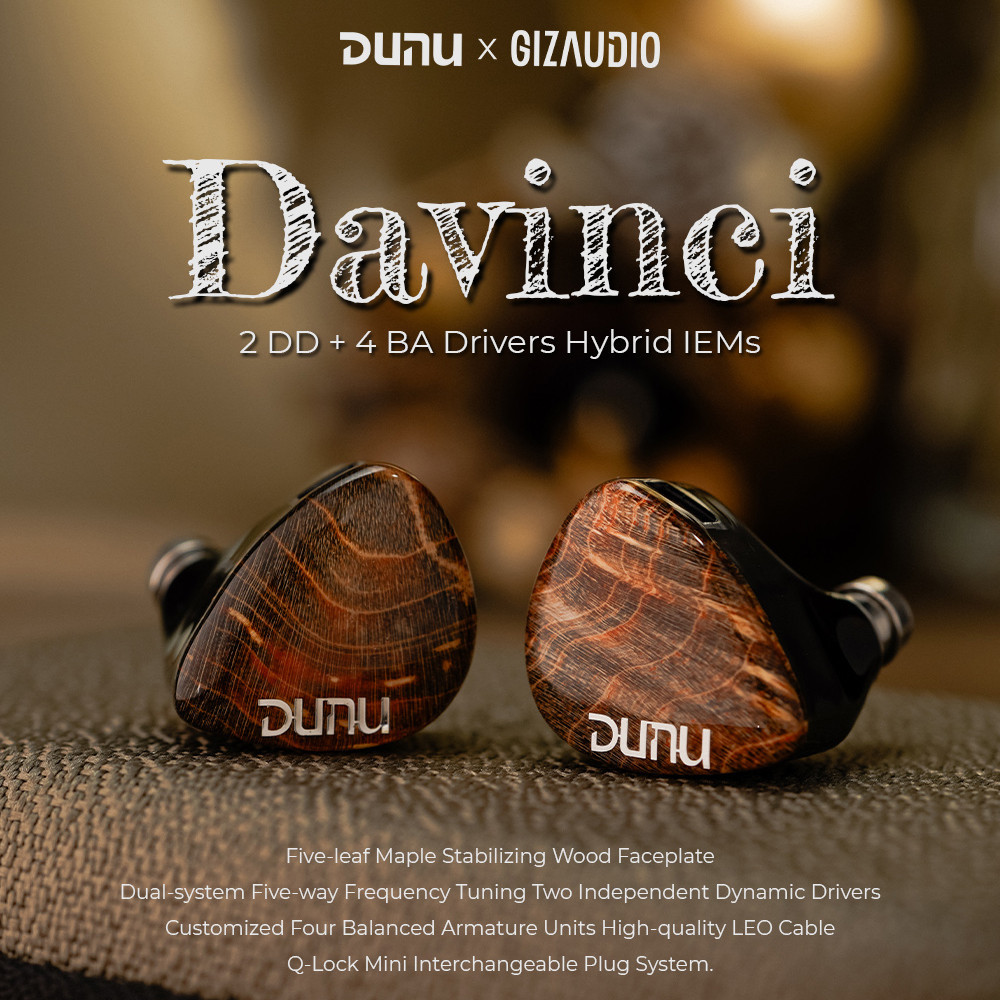 DUNU X Gizaudio DaVinci 2DD+4BA Hybrid in-ear Monitor Earphones
