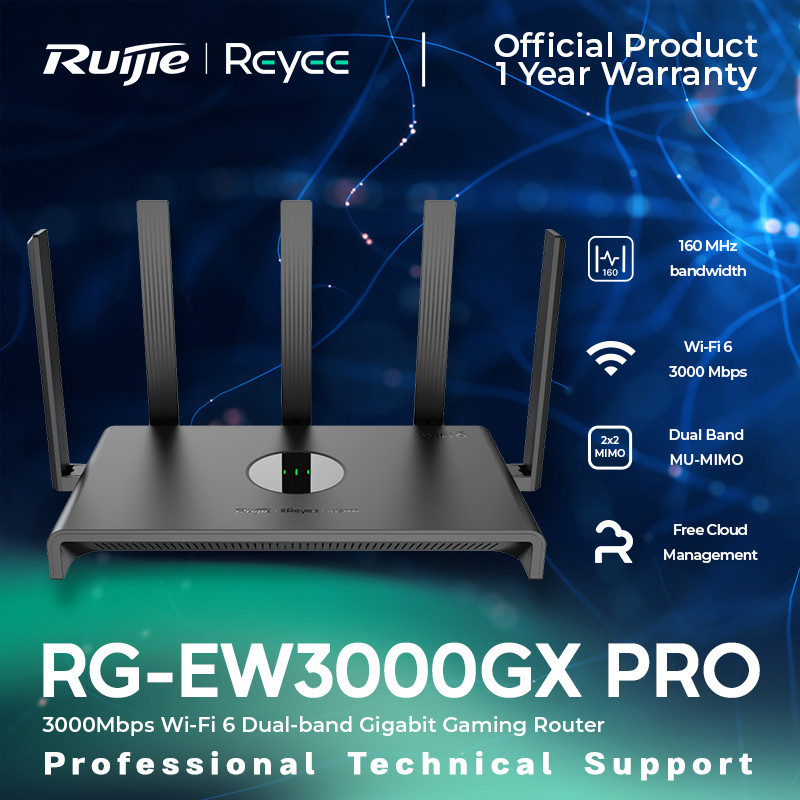 Ruijie-Reyee RG-EW3000GX PRO 3000M Wi-Fi 6 Dual-band Gigabit Gaming ...