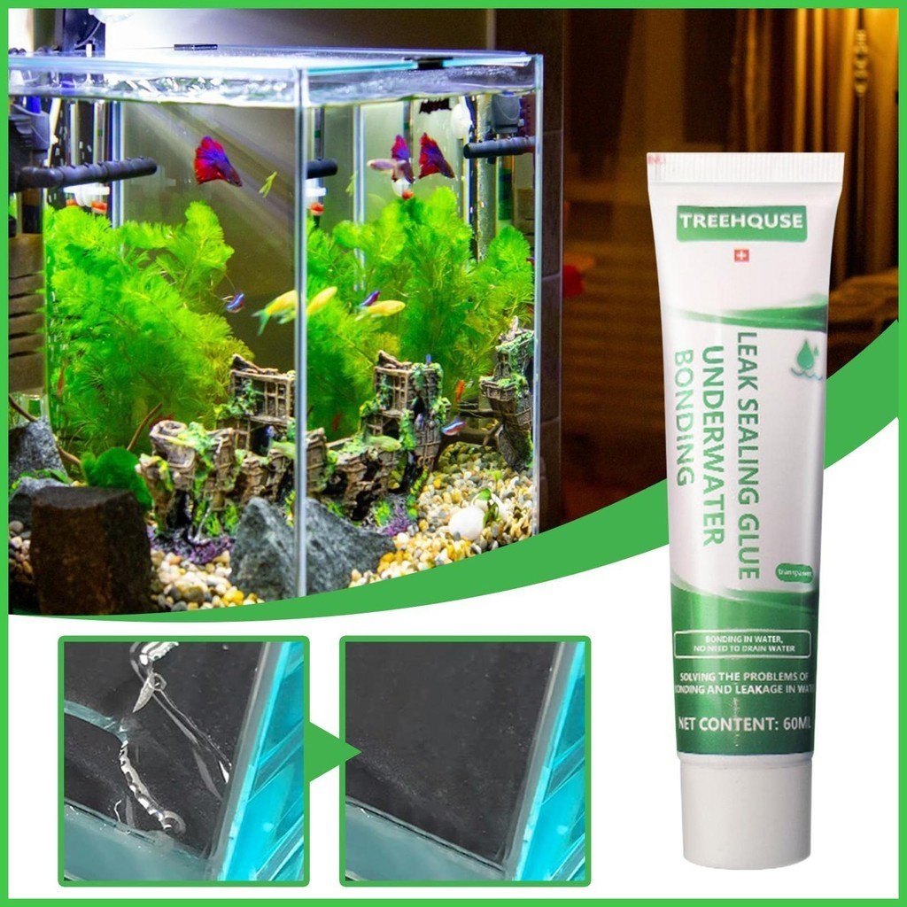 Aquarium Sealant Clear 60ml Aquarium Equipment Sealant Waterproof Adhesive Sealant for Repairing