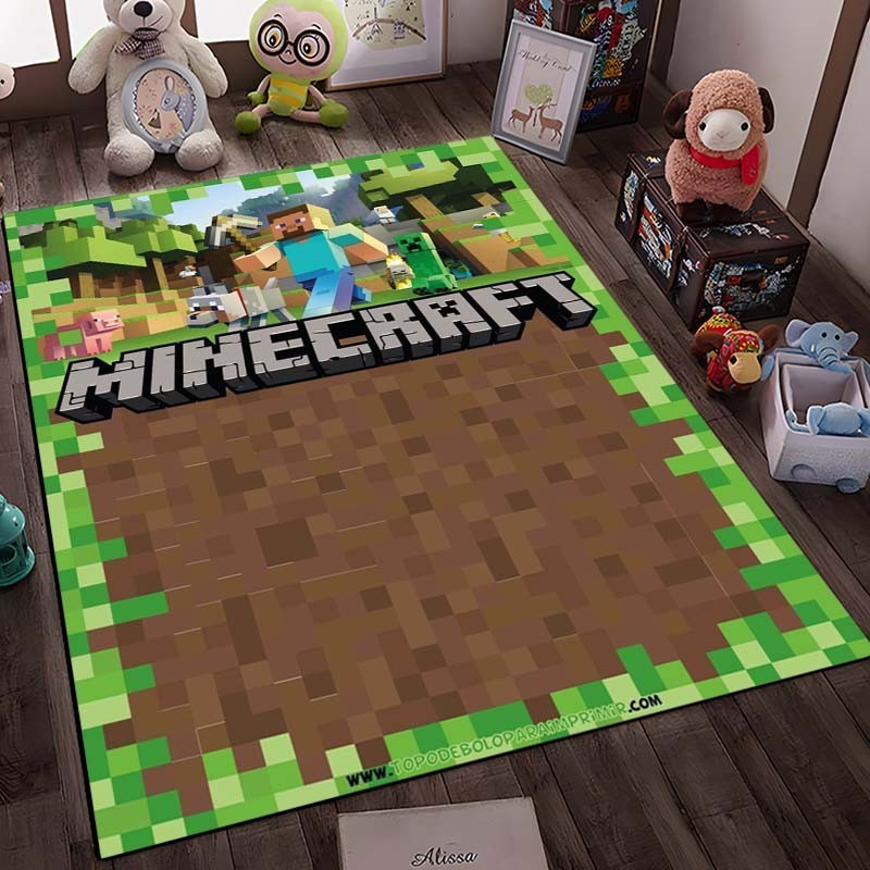 Minecraft Game Living Room Rugs Room Decor Floor Mats Different Décor ...