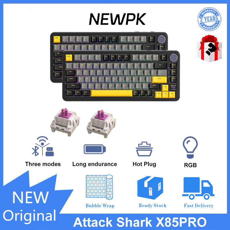 Attack Shark X85 PRO Wireless Three Mode Mechanical Keyboard RGB with ...