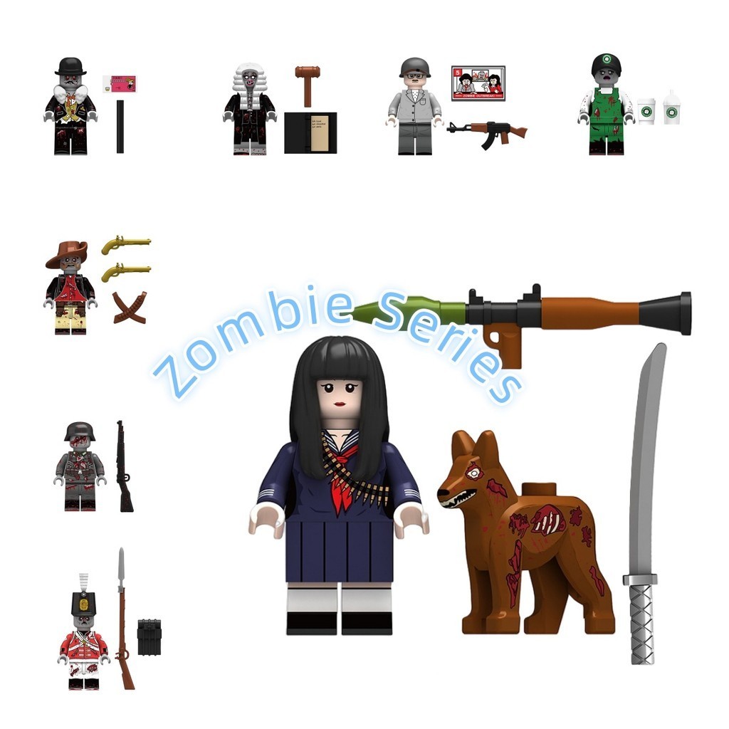Zombie Series Line Infantry Bandit Assembly Building Blocks Figures