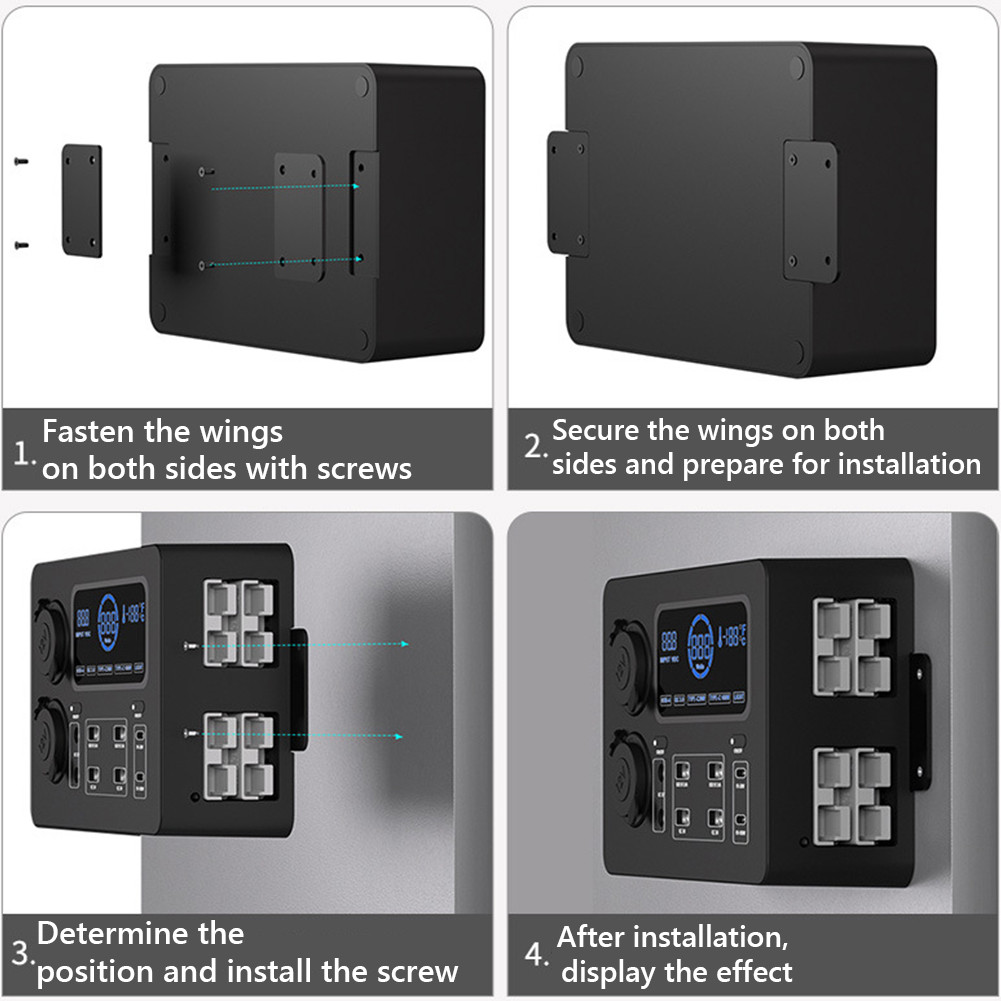 12V 100W Mini Power Box with LED Lights LCD Display Power Box USB-C ...