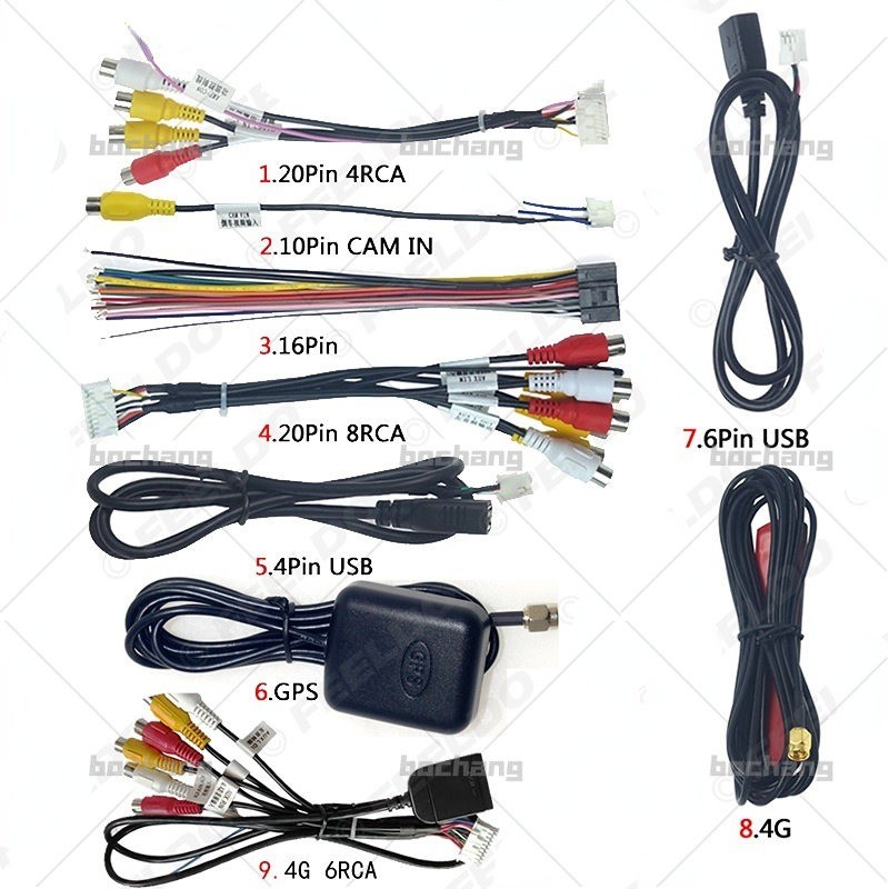bochang Car Head Unit Stereo Wire Harness Kits Compatible For XY AUTO ...