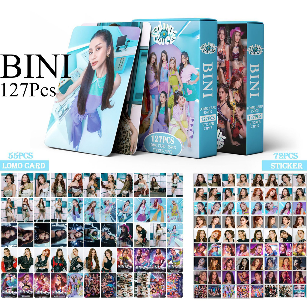 127Pcs Card BINI Photocard BLINK TWICE LOMO CARD Stickers Jollibini ...