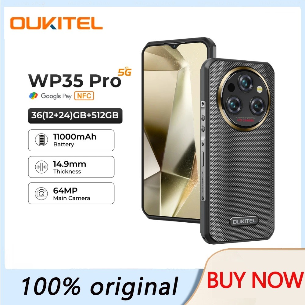 Oukitel WP35 PRO Rugged Smartphone 5G 11000mAh 36GB+512GB 6.6