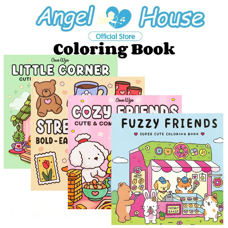 Coloring Book Cute Cartoon Doodles Relaxation Book For Children ...