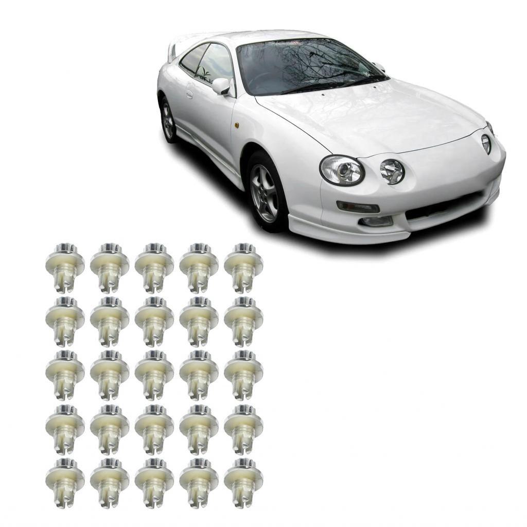 25 Stück Kunststoff Radnieten - Silberne Felgen Clips Passend Für AH Ds-Serie Auto Räder